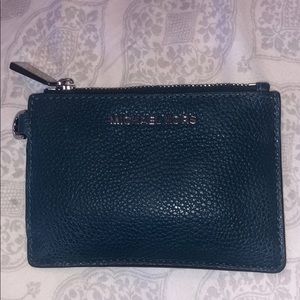 Michael kors blue mini wallet coin card holder